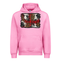 Fuchsia Pink Christmas red plaid background Urban Hoodie - BarkalooDesign