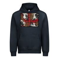 Navy Christmas red plaid background Urban Hoodie - BarkalooDesign