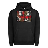 Pigment Black Christmas red plaid background Urban Hoodie - BarkalooDesign