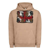 Pigment Burro Christmas red plaid background Urban Hoodie - BarkalooDesign