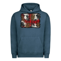 Pigment Midnight Navy Christmas red plaid background Urban Hoodie - BarkalooDesign