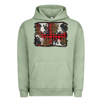 Christmas Red Plaid Background Urban Hoodie | Teevron