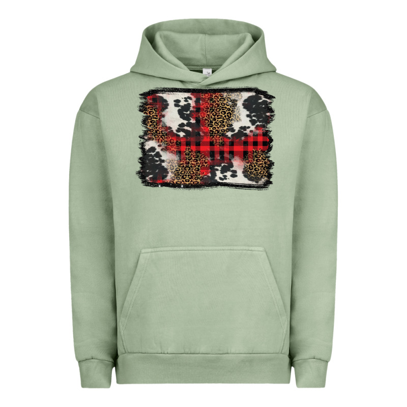 Christmas Red Plaid Background Urban Hoodie by BarkalooDesign | Teevron