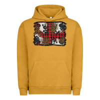 Pigment Peanut Butter Christmas red plaid background Urban Hoodie - BarkalooDesign