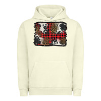 Pigment Pistachio Christmas red plaid background Urban Hoodie - BarkalooDesign