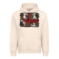 Sandshell Christmas red plaid background Urban Hoodie - BarkalooDesign