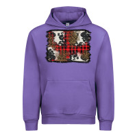 Tulip Christmas red plaid background Urban Hoodie - BarkalooDesign