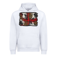 White Christmas red plaid background Urban Hoodie - BarkalooDesign