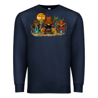 Navy western gnomies Premium Sweatshirt - FaDigitalArtStudio