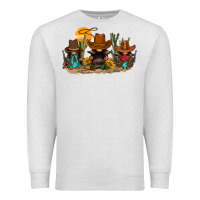 Oatmeal Heather western gnomies Premium Sweatshirt - FaDigitalArtStudio