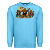 Ocean Blue western gnomies Premium Sweatshirt - FaDigitalArtStudio