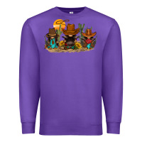 Purple western gnomies Premium Sweatshirt - FaDigitalArtStudio