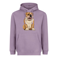 Lavender english bulldog Heavyweight Hoodie - RanaPortraitStore