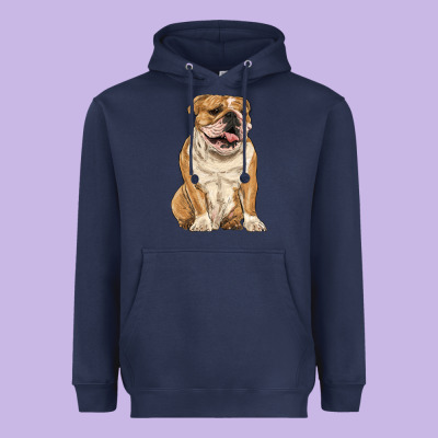 English Bulldog Heavyweight Hoodie Designed By Ranaportraitstore