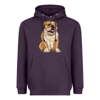 Plum english bulldog Heavyweight Hoodie - RanaPortraitStore