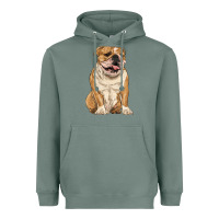Sage english bulldog Heavyweight Hoodie - RanaPortraitStore