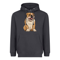 Smoke english bulldog Heavyweight Hoodie - RanaPortraitStore