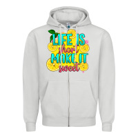 Dove Grey life is  make it sweet Zipper Hoodie - RanaPortraitStore