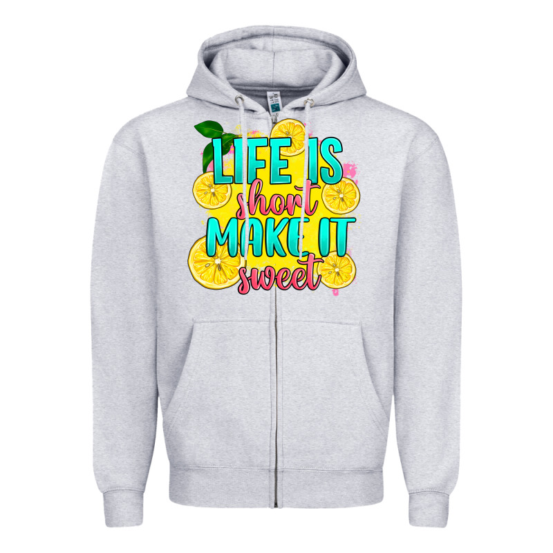 Life Is  Make It Sweet Zipper Hoodie by RanaPortraitStore | Teevron