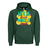 Sports Green life is  make it sweet Zipper Hoodie - RanaPortraitStore