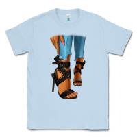 Dusty Blue black heels black fashion girl Classic Tee - RanaPortraitStore