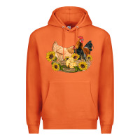 Carrot western coop animals farm chicken chick rooster sunflowers Premium Hoodie - Artiststas