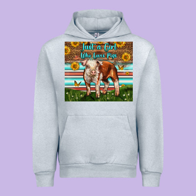 Just A Girl Who Loves Pig Urban Hoodie Designed By Lillyallendesigns
