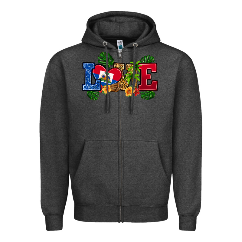 Love Haitian Republic Zipper Hoodie by RanaPortraitStore | Teevron