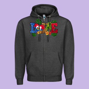 Love Haitian Republic Zipper Hoodie Designed By Ranaportraitstore