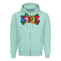 Seafoam love haitian republic Zipper Hoodie - RanaPortraitStore