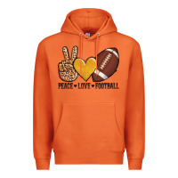 Carrot peace love football Premium Hoodie - AdoDesignShop