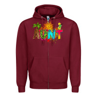 Burgundy summer aunt Zipper Hoodie - RanaPortraitStore