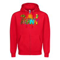 Red summer aunt Zipper Hoodie - RanaPortraitStore