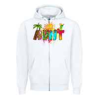 White summer aunt Zipper Hoodie - RanaPortraitStore