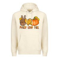 Sandshell peace love fall Premium Hoodie - AdoDesignShop