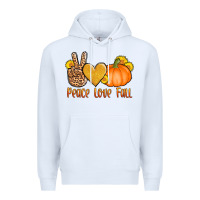 White peace love fall Premium Hoodie - AdoDesignShop