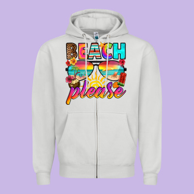 Zipper Hoodie beach please
