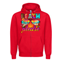 Red beach please Zipper Hoodie - RanaPortraitStore