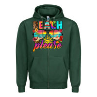 Sports Green beach please Zipper Hoodie - RanaPortraitStore