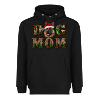 Black chriistmas dog mom with german shepherd Heavyweight Hoodie - RanaPortraitStore
