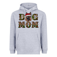 Heather Grey chriistmas dog mom with german shepherd Heavyweight Hoodie - RanaPortraitStore