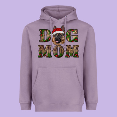 Chriistmas Dog Mom With German Shepherd Heavyweight Hoodie Designed By Ranaportraitstore