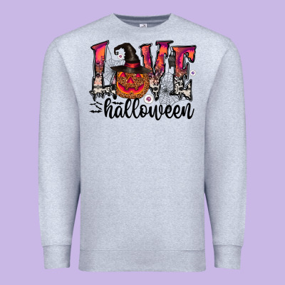 Love Halloween Premium Sweatshirt Designed By Cowhidedigitalart