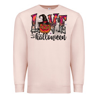 Pale Pink love halloween Premium Sweatshirt - CowhideDigitalArt