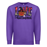 Purple love halloween Premium Sweatshirt - CowhideDigitalArt