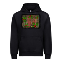 Black christmas plaid leopard mistletoe background Urban Hoodie - BarkalooDesign