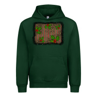 Forest Green christmas plaid leopard mistletoe background Urban Hoodie - BarkalooDesign