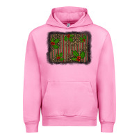 Fuchsia Pink christmas plaid leopard mistletoe background Urban Hoodie - BarkalooDesign