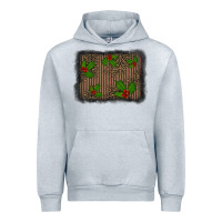 Heather Grey christmas plaid leopard mistletoe background Urban Hoodie - BarkalooDesign