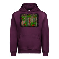 Mauve Wine christmas plaid leopard mistletoe background Urban Hoodie - BarkalooDesign